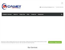 Tablet Screenshot of calveyheatingandair.com